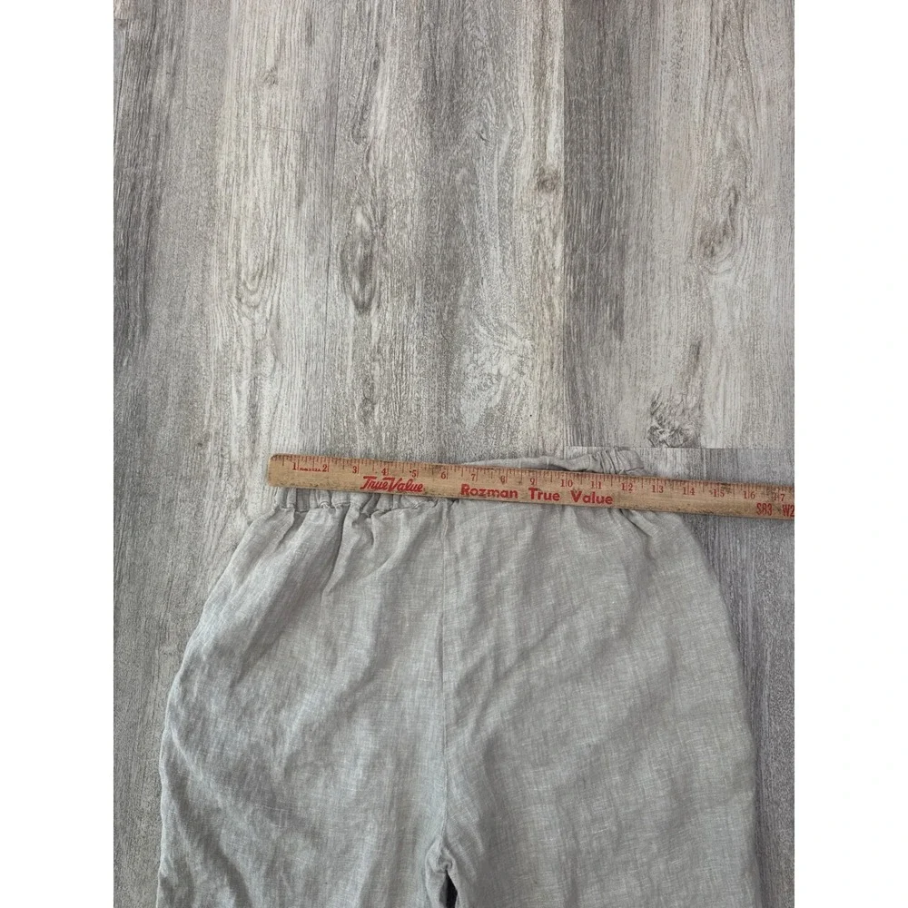 Quince 100% European Linen Tapered Ankle Pants Flax Beige Small